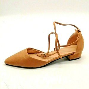 HLJ Womens Wrap Ankle Strap Sandal Tan Suede Cushioned‎ EUR 41